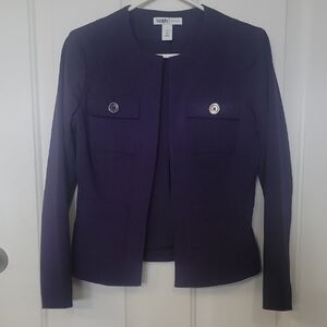 White House Black Market Women's Deep Purple Blazer